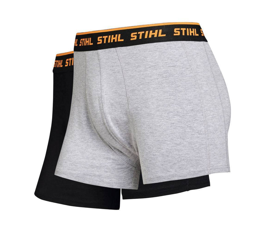 Boxershorts Gr. S 2er-Set LOGO Schwarz / Grau