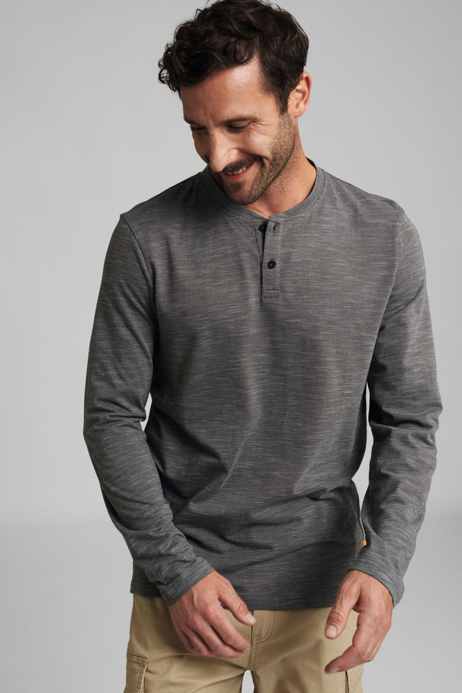 Langarmshirt Gr. S HENLEY Grün