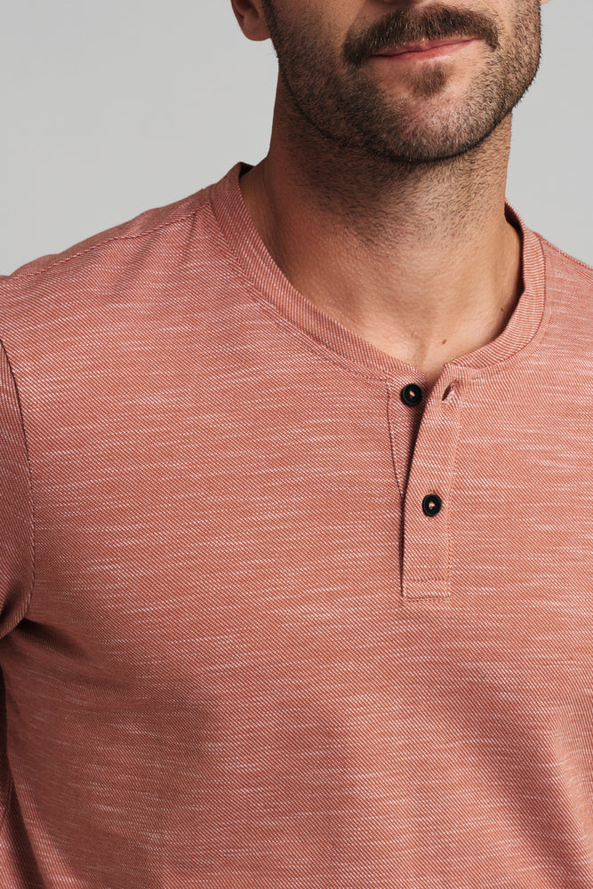 Langarmshirt Gr. L HENLEY Orange
