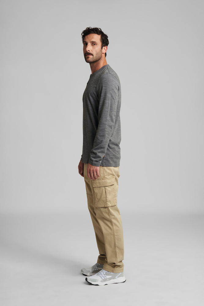 Langarmshirt Gr. M HENLEY Grün