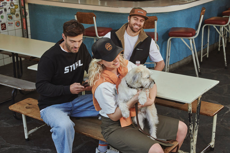 STIHL Sweatshirt LOGO WHITE schwarz, Gr. M