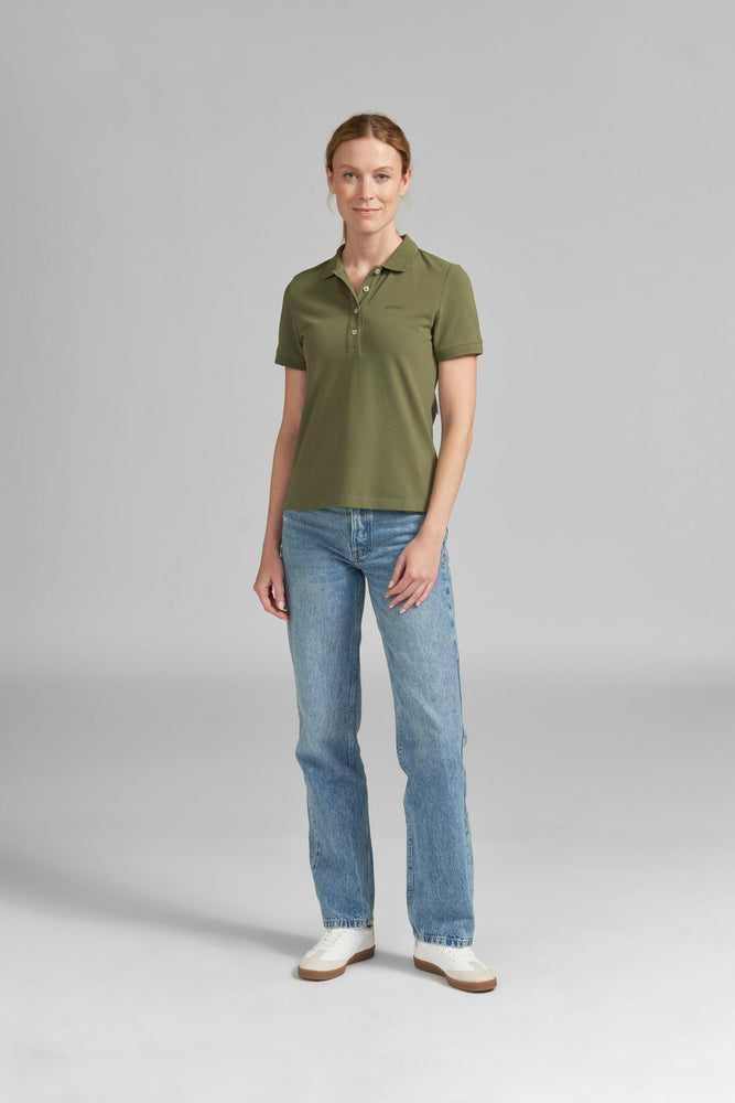 Poloshirt Gr. M Damen BASIC GREEN