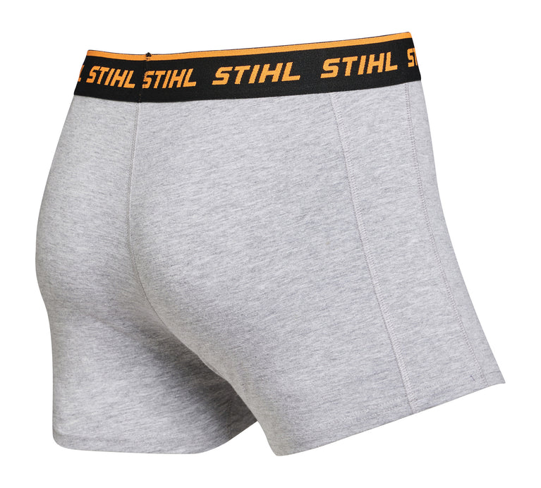 Boxershorts Gr. L 2er-Set LOGO Schwarz / Grau