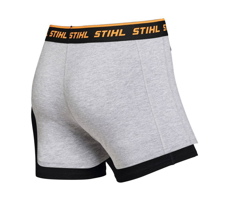 Boxershorts Gr. L 2er-Set LOGO Schwarz / Grau