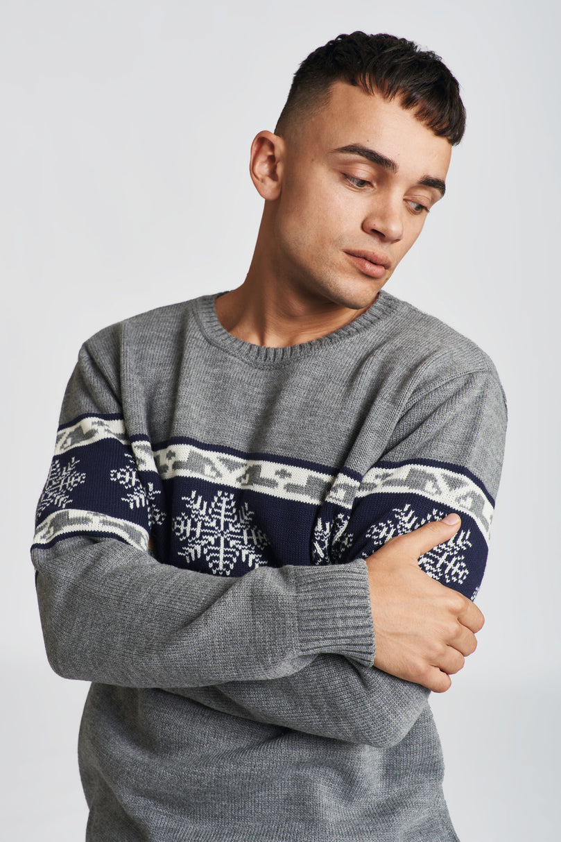 Pullover Gr. L WINTER SEASON 23 Blau/Grau