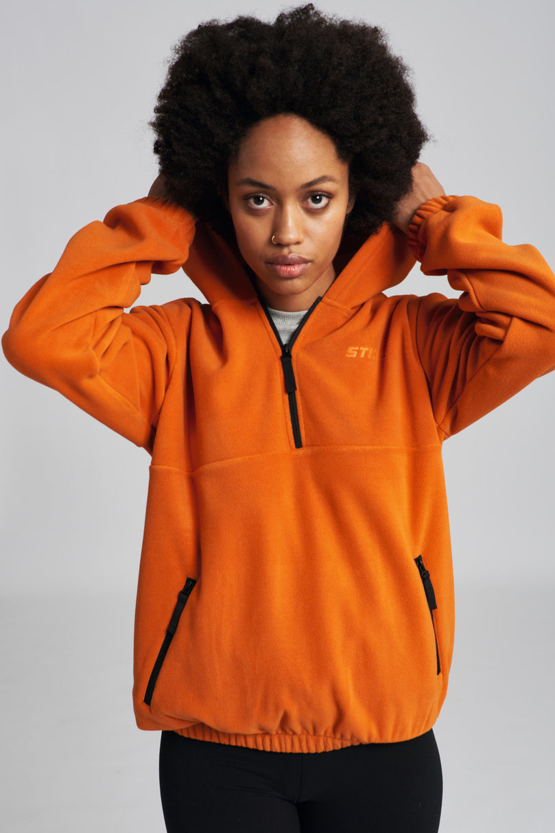 Hoodie Gr. L FLEECE Orange