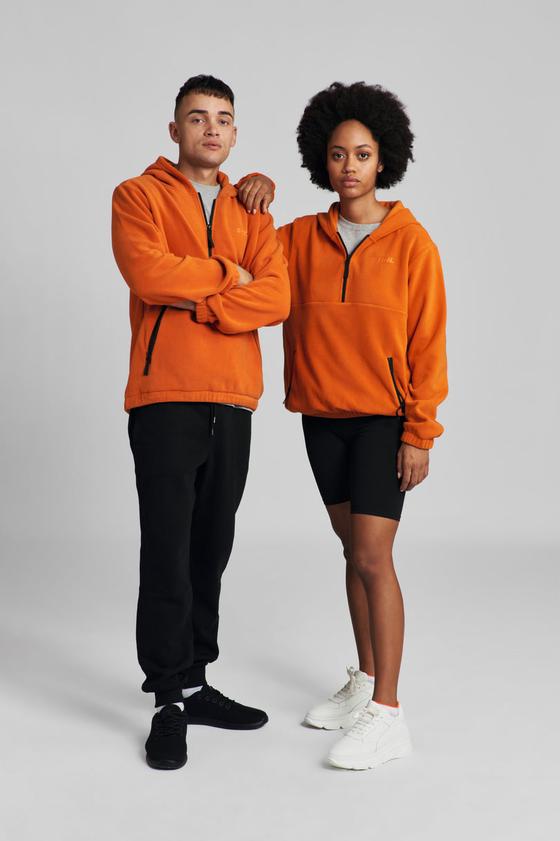 Hoodie Gr. L FLEECE Orange