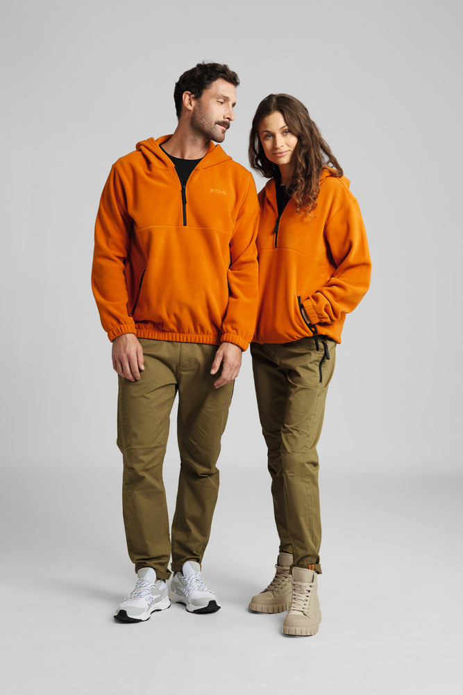 Hoodie Gr. M FLEECE Orange