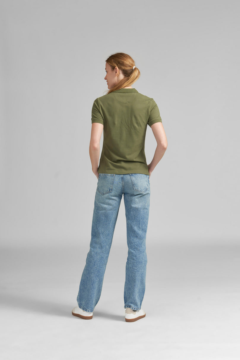 Poloshirt Gr. M Damen BASIC GREEN