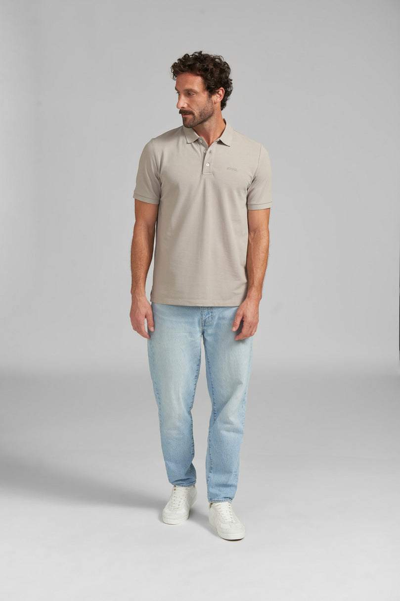 Poloshirt Gr. M BASIC GREY