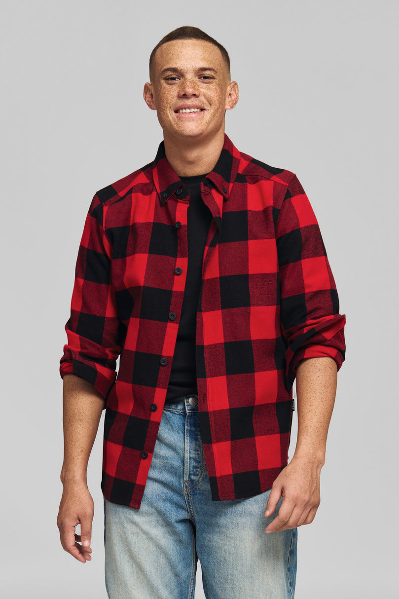 Hemd Gr. L PLAID RED BLACK