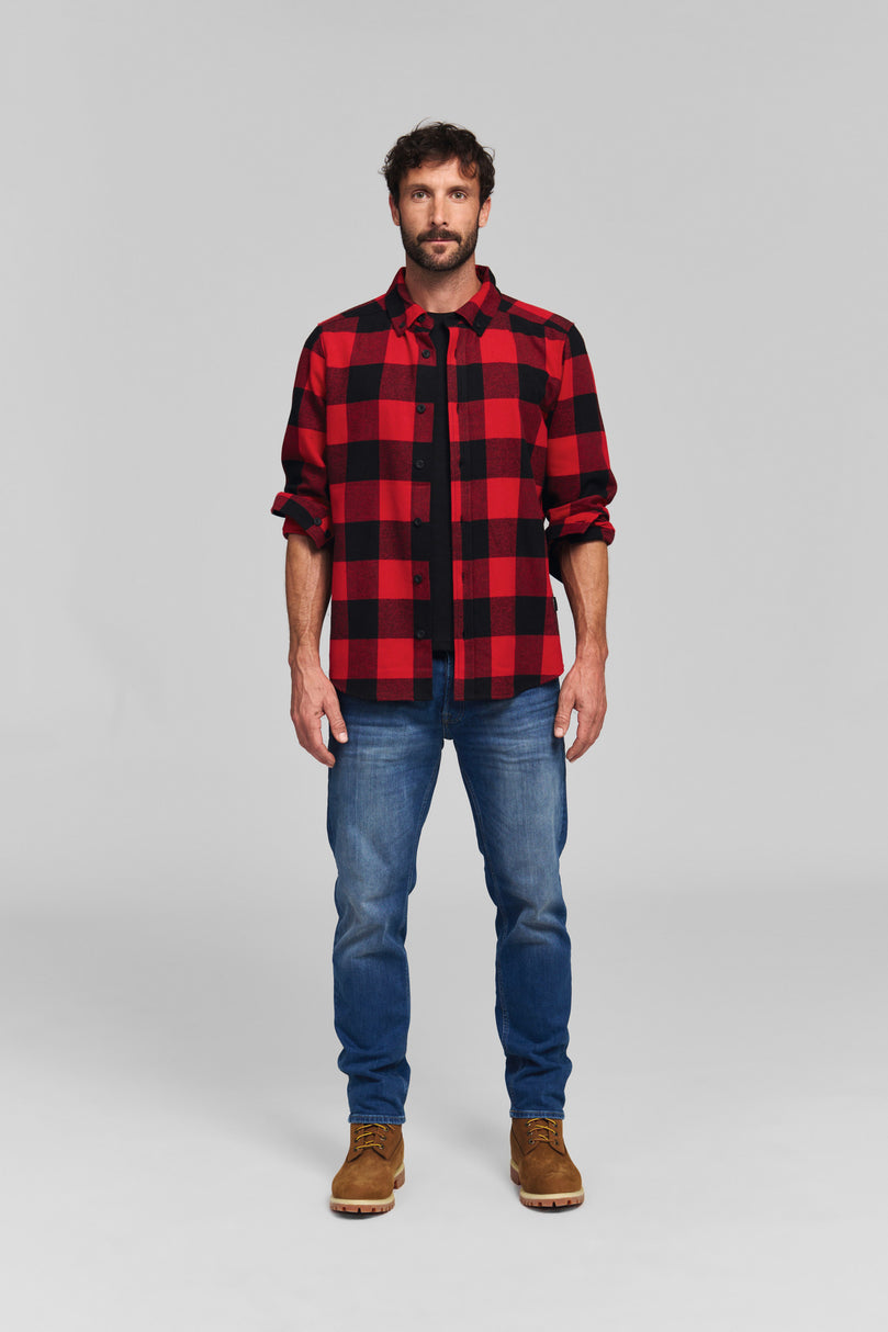 Hemd Gr. M PLAID RED BLACK