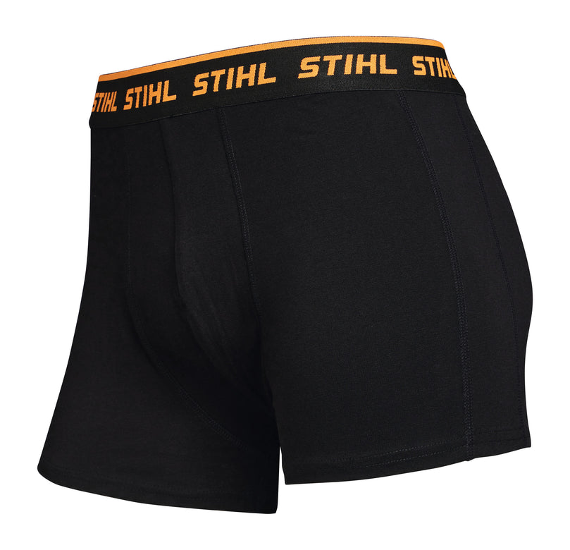 Boxershorts Gr. L 2er-Set LOGO Schwarz / Grau