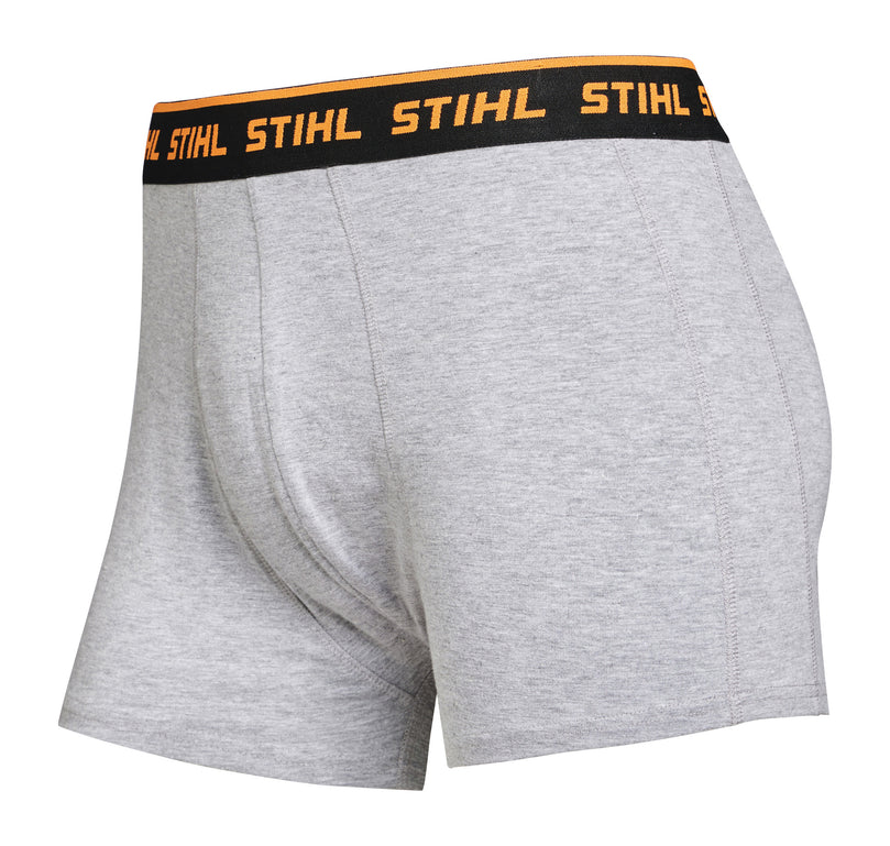 Boxershorts Gr. L 2er-Set LOGO Schwarz / Grau