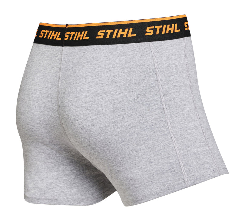 Boxershorts Gr. L 2er-Set LOGO Schwarz / Grau