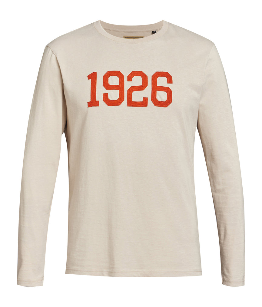 Langarmshirt Gr. L 1926 HERITAGE Beige / Grau
