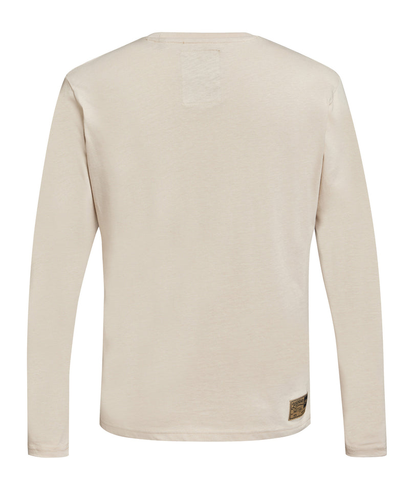 Langarmshirt Gr. L 1926 HERITAGE Beige / Grau