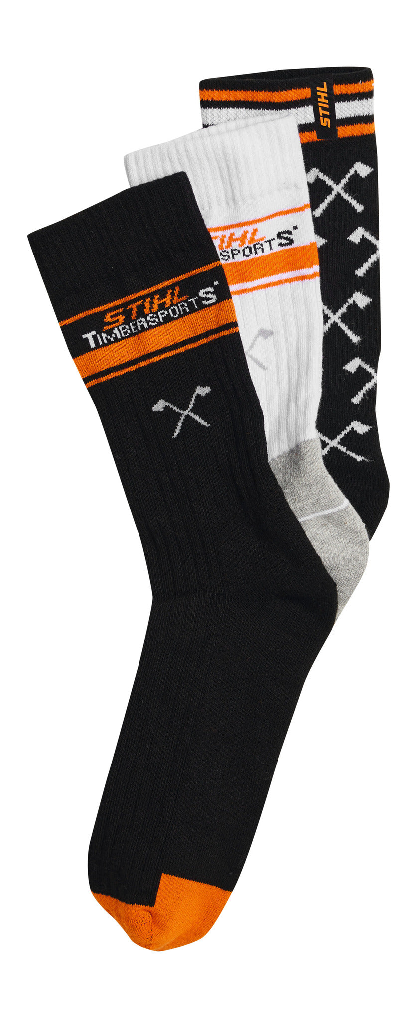Socken Gr. 35-38 3er Set TIMBERSPORTS® Schwarz / Weiß