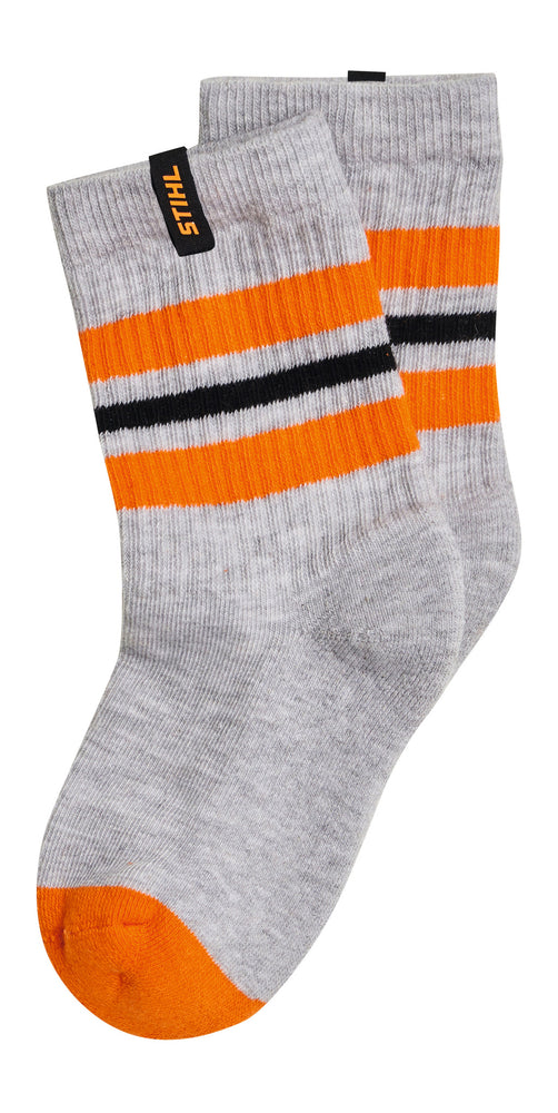 Kindersocken Gr. 31-33 3er Set STRIPES Schwarz / Weiß/ Grau