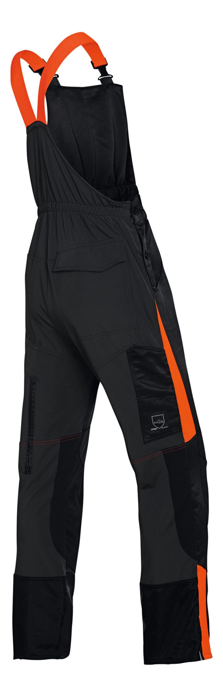 Latzhose (Design A) DYNAMIC, anthrazit/warnorange